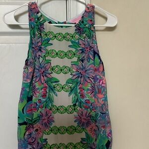 Lilly‎ Pulitzer Colorful Floral Tank Top, silk, small
